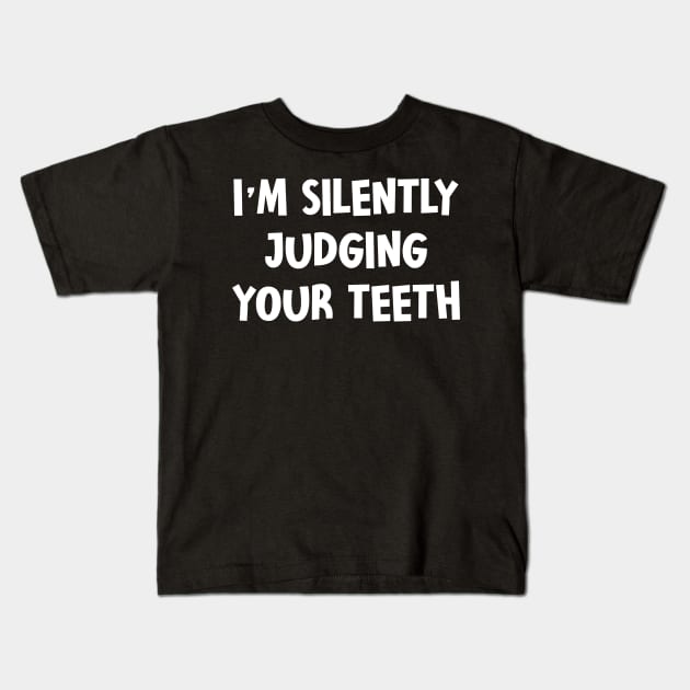 Silently judging Kids T-Shirt by Dentoothis